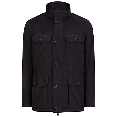 Hackett London Waxed 4-Pocket Jacket, Navy Hackett London Waxed 4-Pocket Jacket, Navy